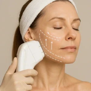 Woman having HI-FU to reduce wrinkles call LA LIPO Wembley Park Now!