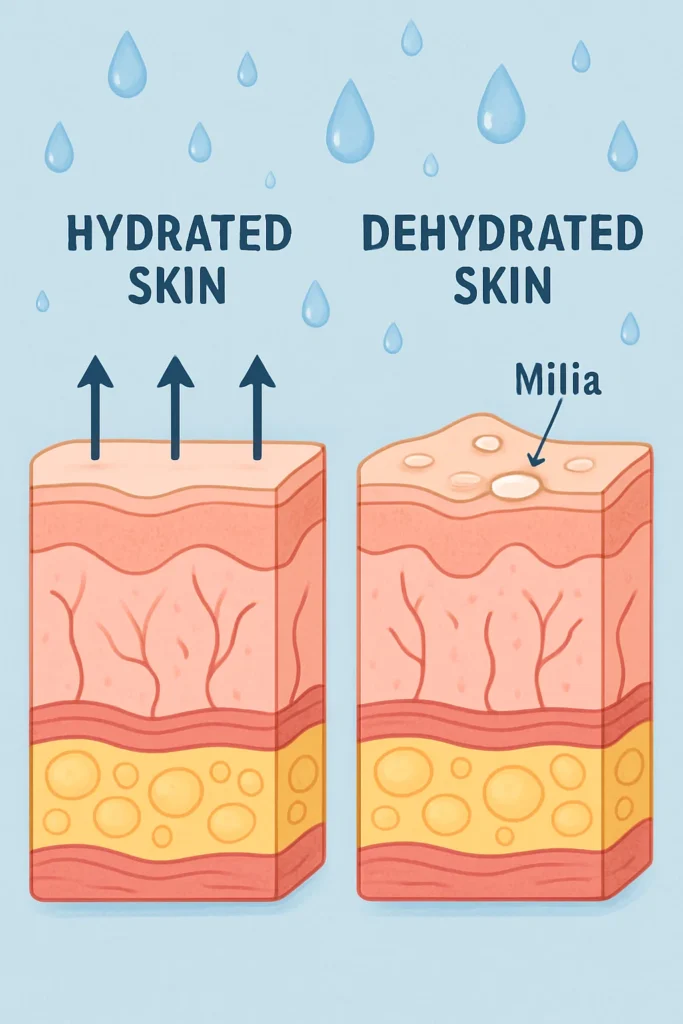 The importance of hydration and milia production Wembley Park