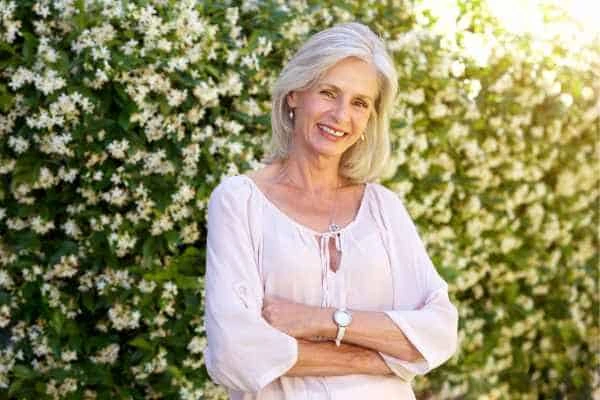 Older woman happy with urinary incontinence treatment Wembley Park