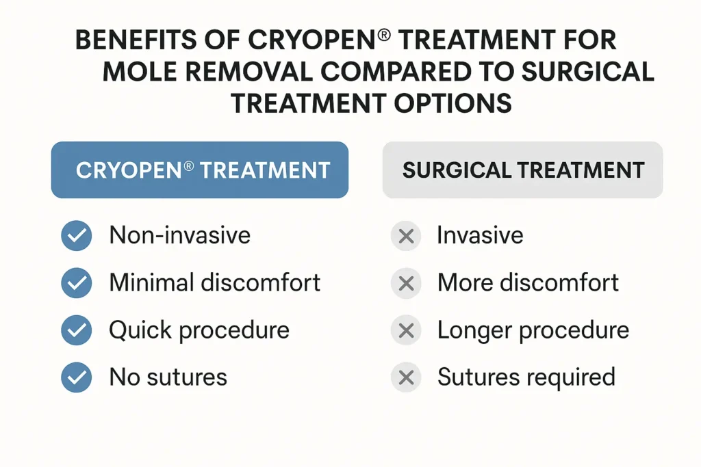 Benefits of facial mole removal Wembley Park - call our team today to book a consultation
