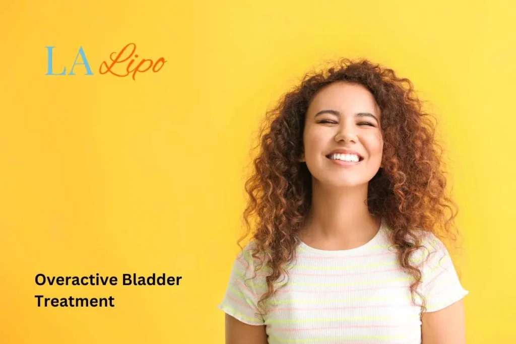 woman smiling about overactive bladder treatment Wembley Park solutions