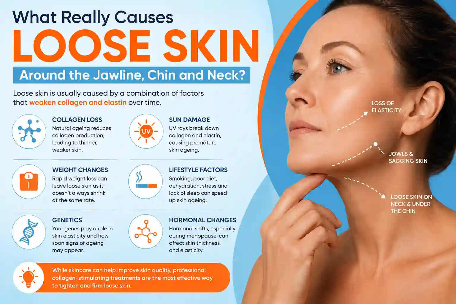 What Really Causes Loose Skin Around the Jawline, Chin and Neck Wembley Park?